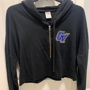 VS Pink Grand Valley State Cropped Sweatshirt Sz L